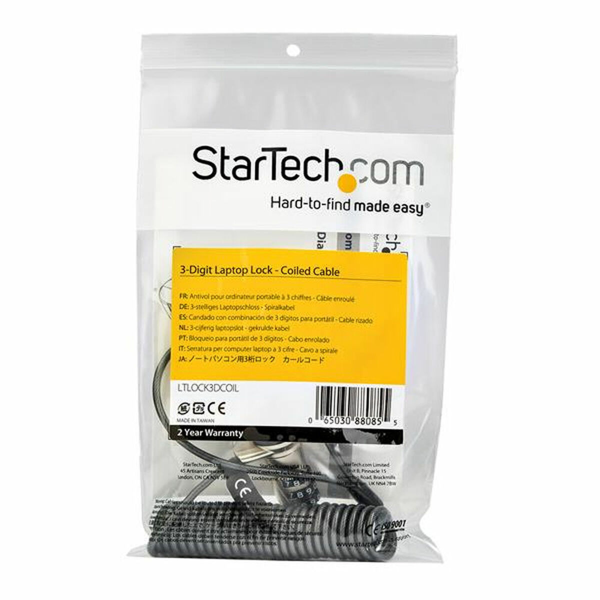 Sikkerhetskabel Startech 1,83 m